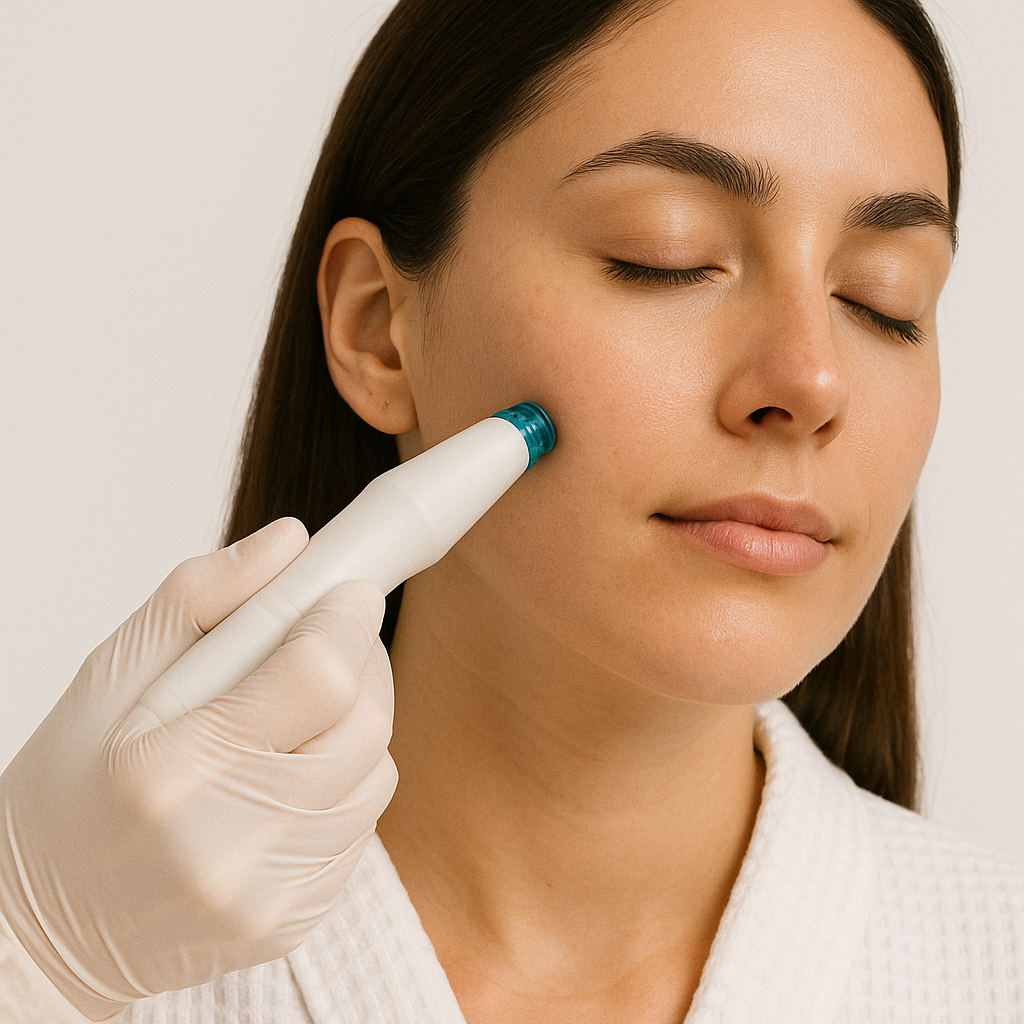 Client receiving Hydrofacial at Divaa Beauty